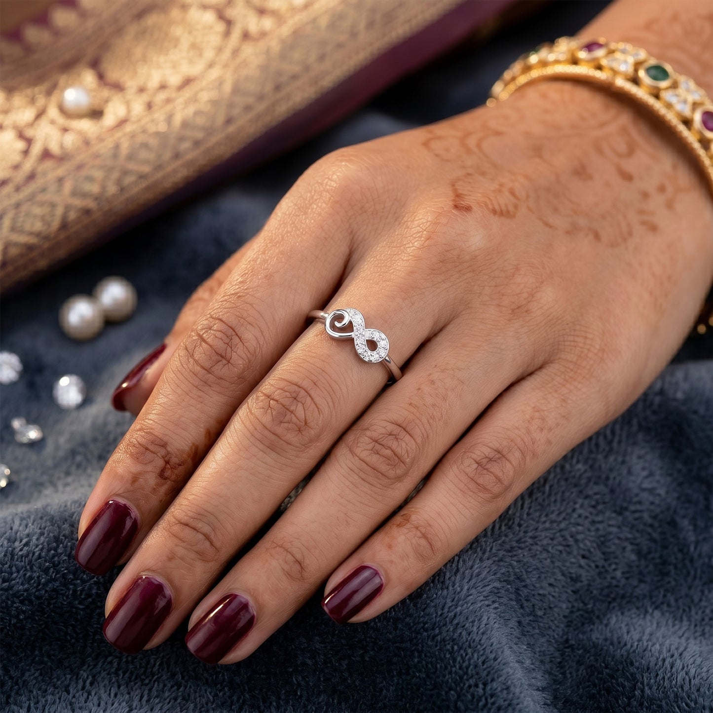Infinity Love And Promise Lab Grow Stone Ring