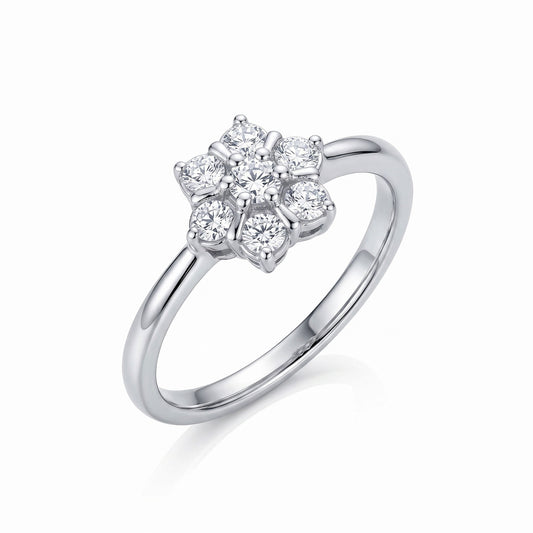 Lotus Handmade Lab Grown Stone Ring