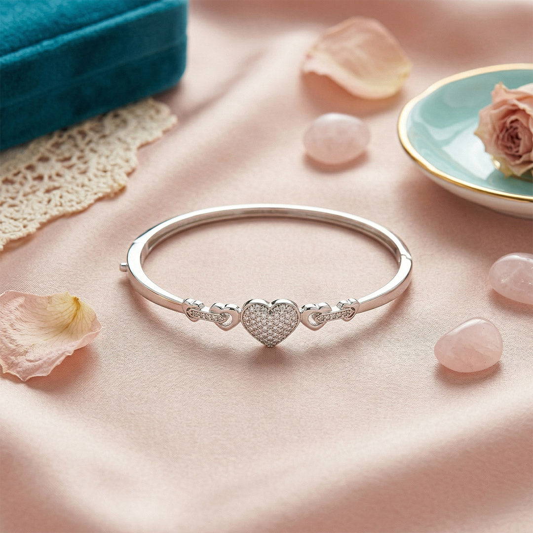 Heart Shape Diamond Bangles