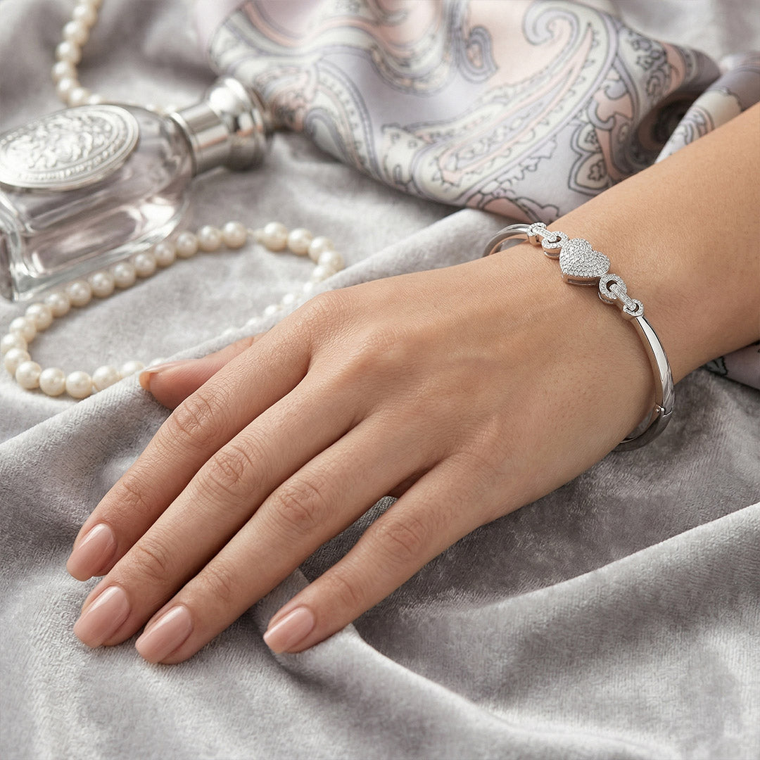 Heart Shape Diamond Bangles
