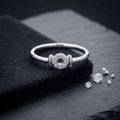 H CZ Ring Handmade Vintage Promise Lab Grown Ring