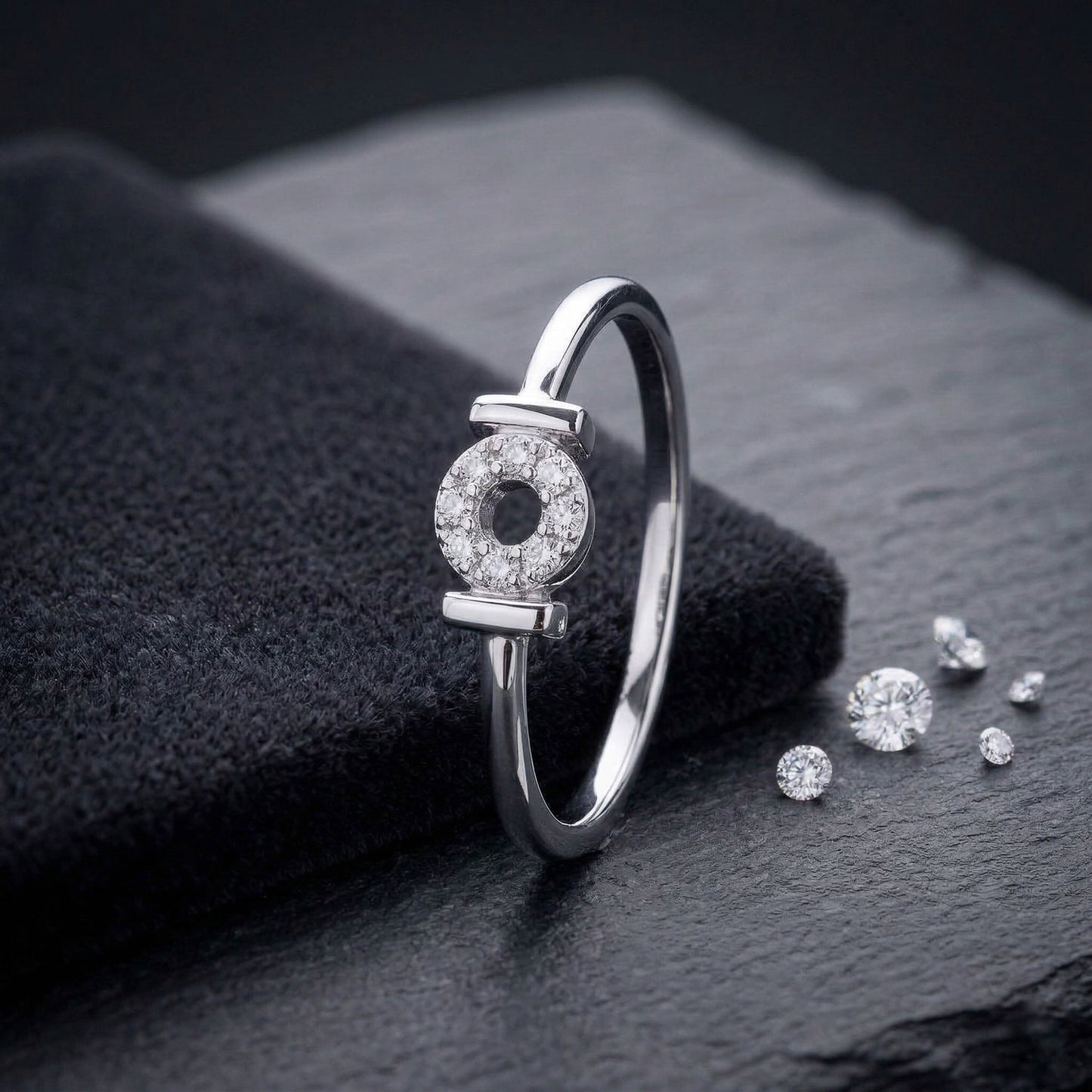 H CZ Ring Handmade Vintage Promise Lab Grown Ring