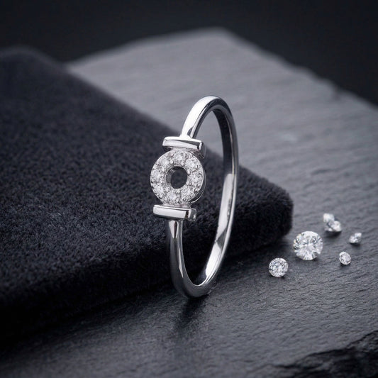 H CZ Ring Handmade Vintage Promise Lab Grown Ring
