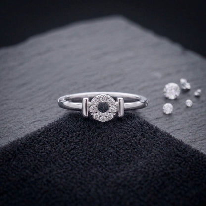 H CZ Ring Handmade Vintage Promise Lab Grown Ring