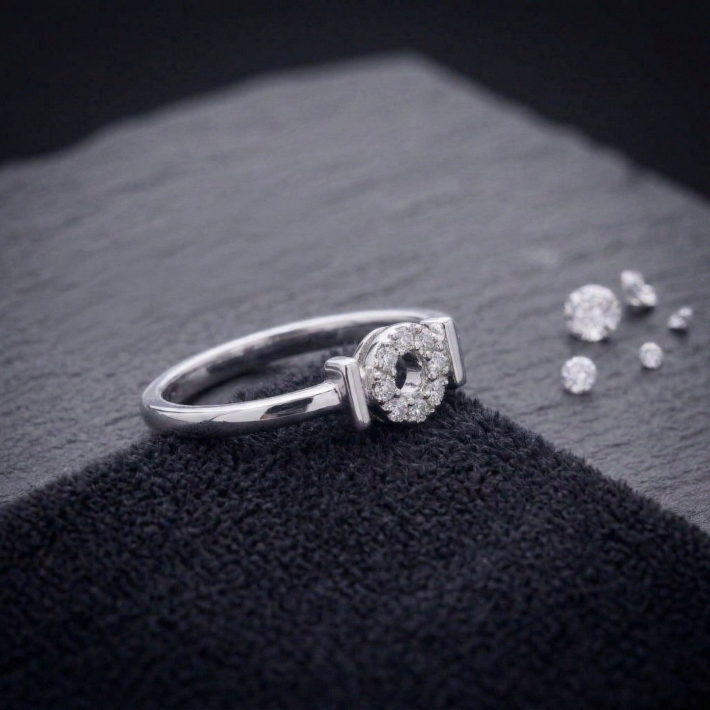 H CZ Ring Handmade Vintage Promise Lab Grown Ring