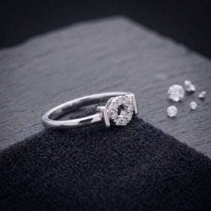 H CZ Ring Handmade Vintage Promise Lab Grown Ring