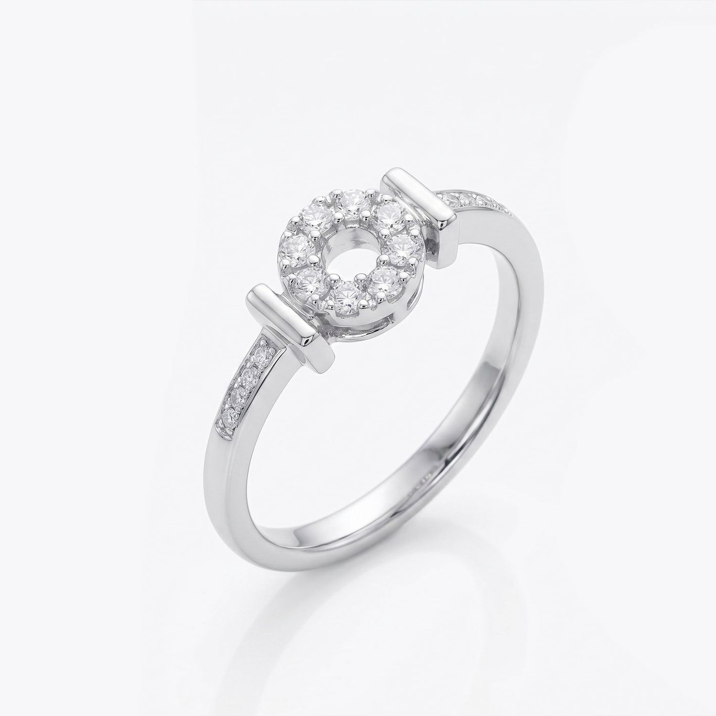 H CZ Ring Handmade Vintage Promise Lab Grown Ring