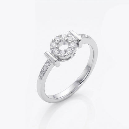 H CZ Ring Handmade Vintage Promise Lab Grown Ring