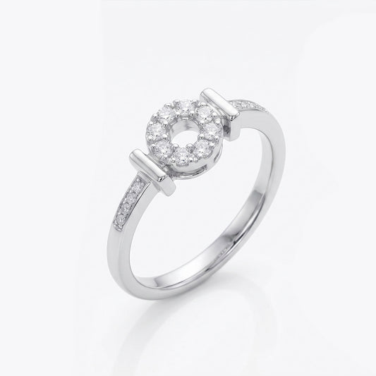 H CZ Ring Handmade Vintage Promise Lab Grown Ring